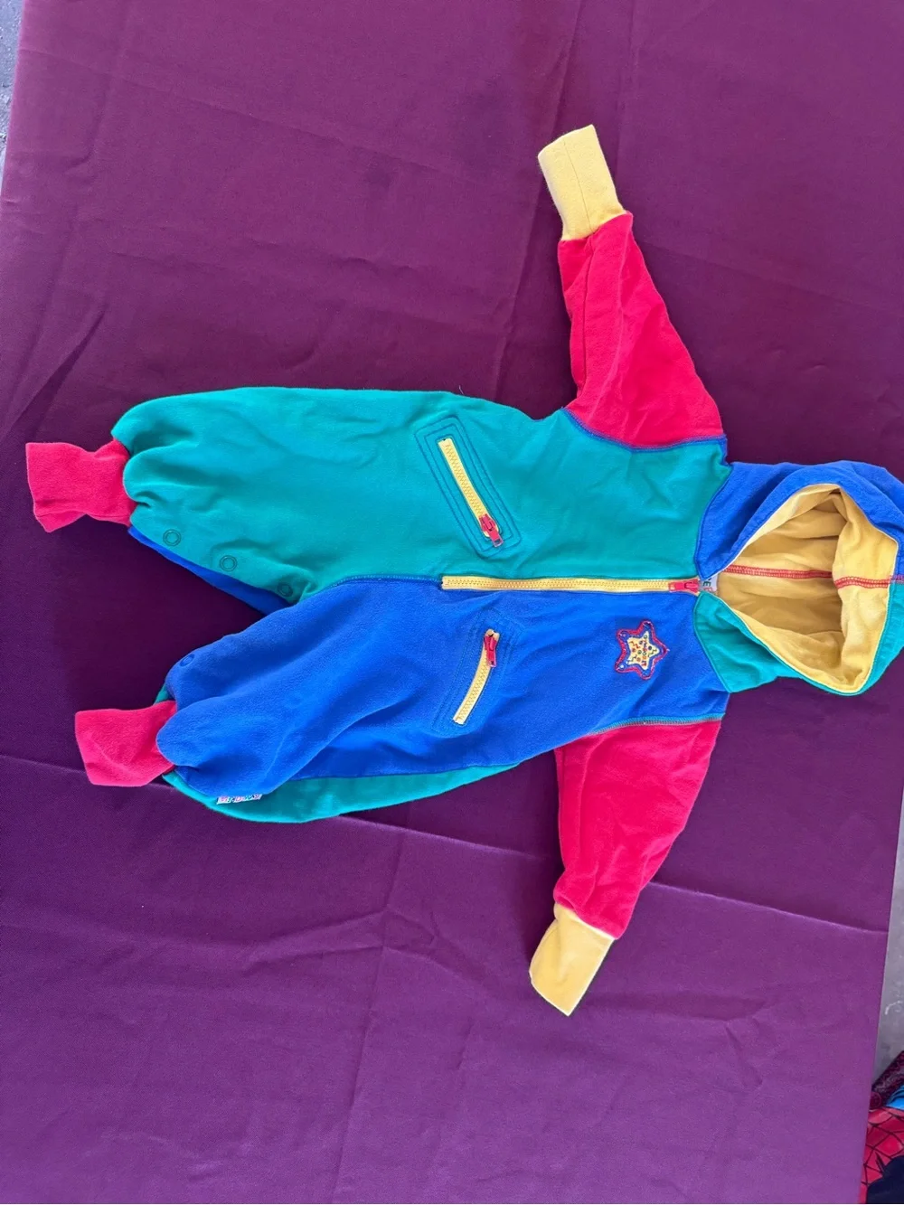 Vintage 90s Gymboree Blue, Green & Red Colorblock Crewneck jumper baby newborn